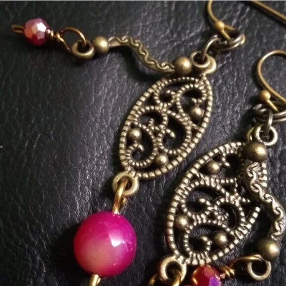 2X/3X Zenana Cranberry Ribbed Crop Top/Bralette/ Sportsbra & Matched Earrings - Picture 8 of 11